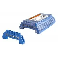 Шина N нулевая в изоляторе 6х9мм 6 групп никелированная TDM