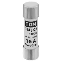 Плавкая вставка ПВЦ-С2 10х38 16А TDM