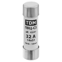 Плавкая вставка ПВЦ-С3 14х51 aR (быстродействующая) 32А TDM
