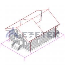 Комплект молниезащиты частного дома MZ – 15 Д для деревянного фасада, медь