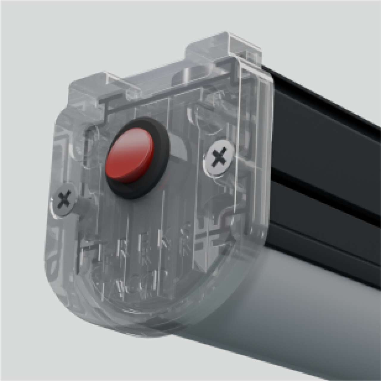 Кнопка включения на крышке светильника