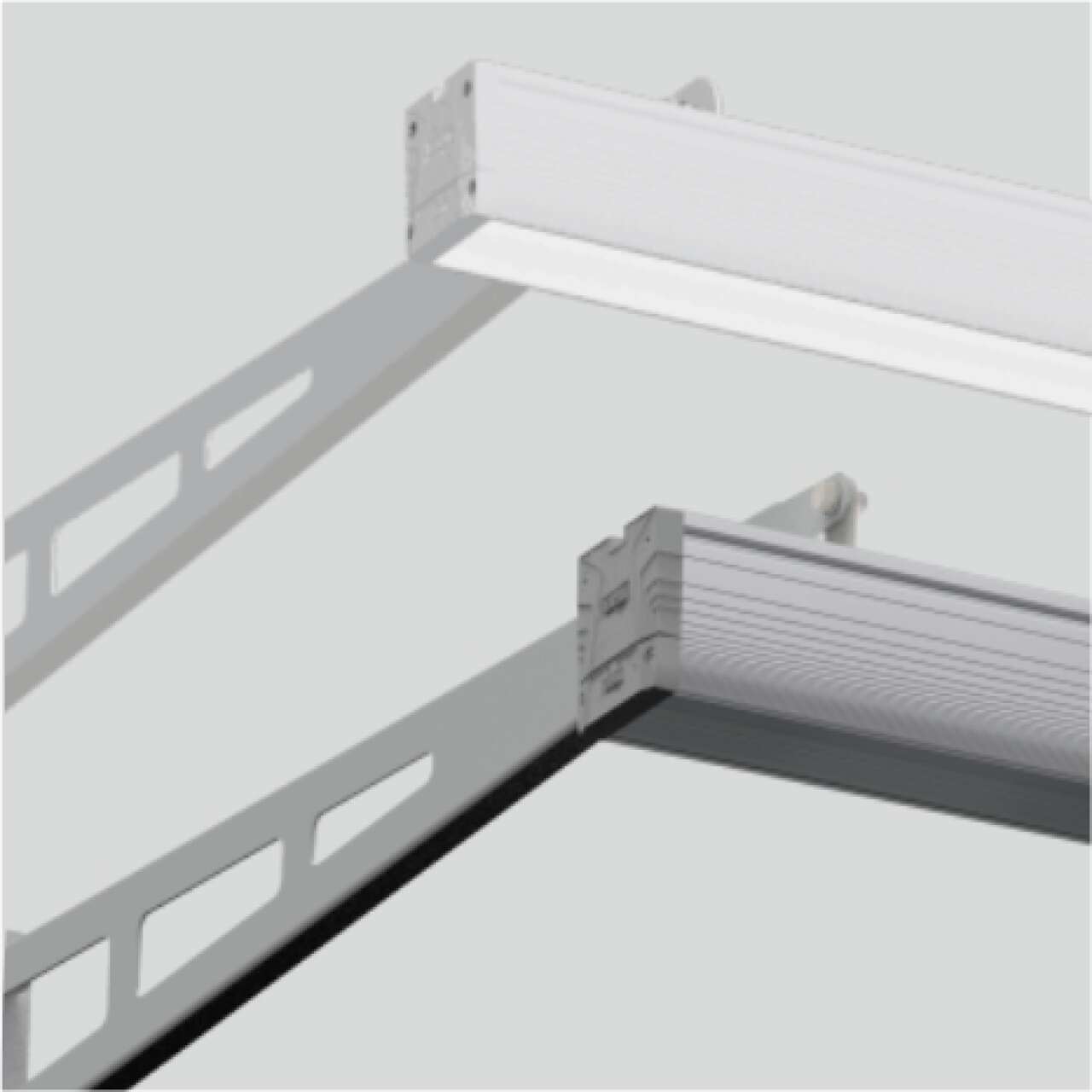 К заказу доступно два цвета профиля:
- Алюминий,
- Белый профиль: RAL9016