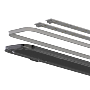 Рассеиватель из закаленного стекла не деформируется от термического воздействия, не мутнеет и сохраняет технические параметры светильника даже в агрессивной среде