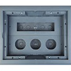 Установка ЭУИ на 6 и 8 модулей 45х45, либо 12 и 16 модулей 45х22,5.
Возможен монтаж ЭУИ 60х60, либо их комбинирование с модулями 45х45/22,5 мм.