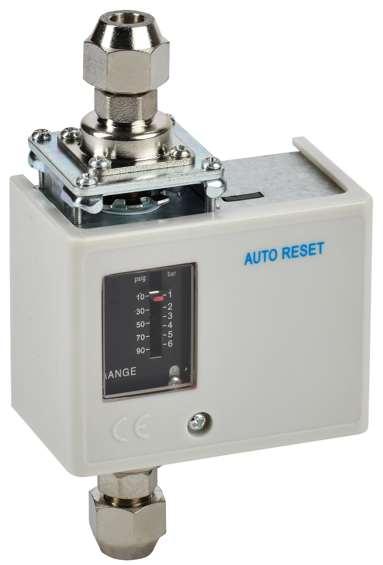 Защита установок и механизмов от повышенного перепада давления путем срабатывания замыкания механического реле при превышении уставки перепада давления в диапазоне 1-6 Бар